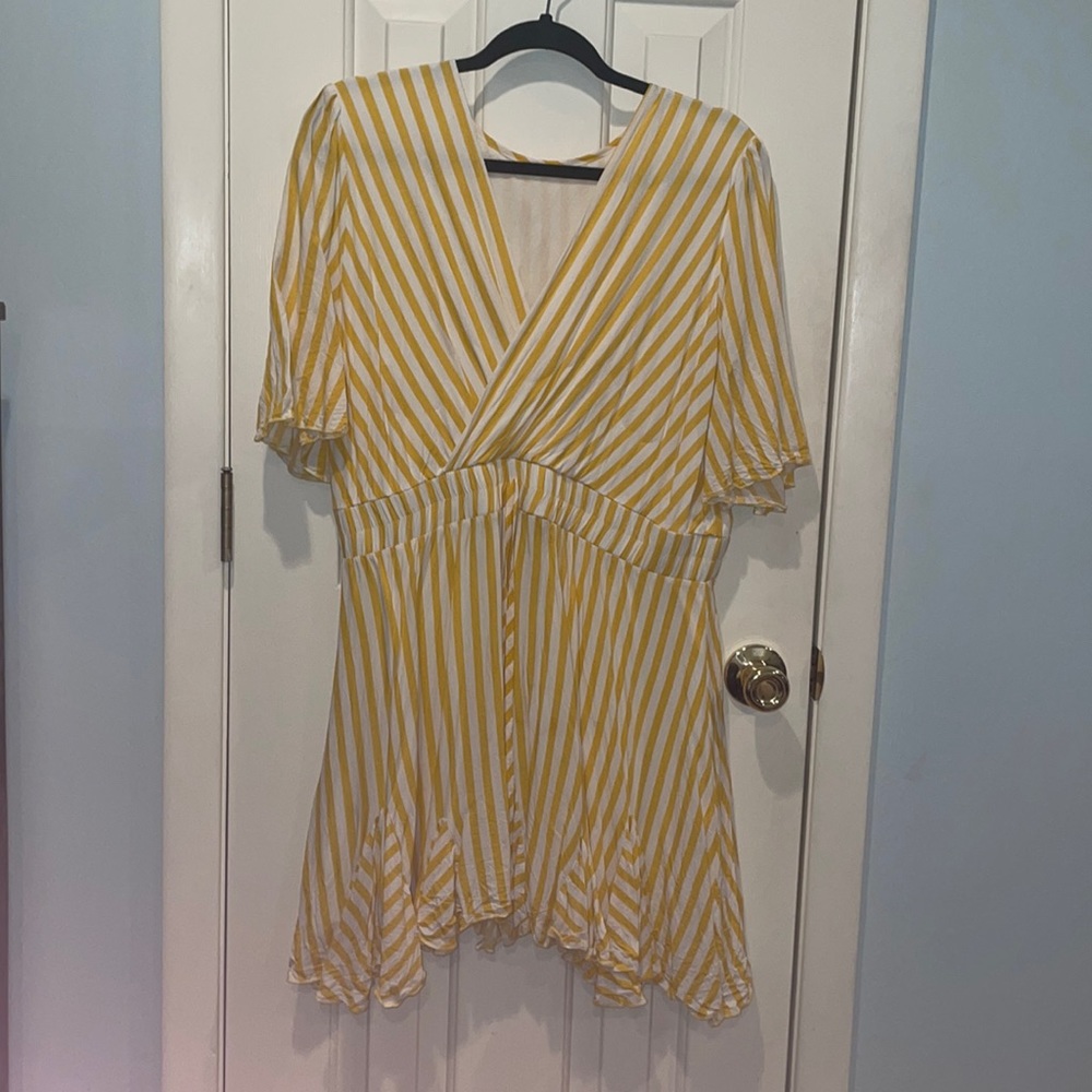 Yellow & White Striped dress